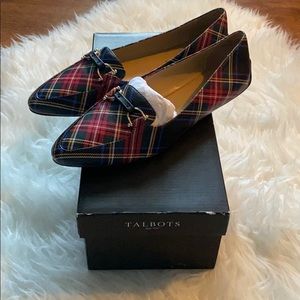 Talbots plaid loafers